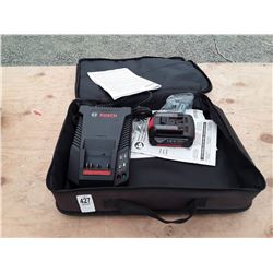 Bosch New 18v Battery and Charger In Case *Tested Working