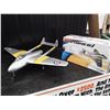 Image 1 : 43" x 3 '  D.H. 100 Vampire MKB Model Jet Silver  43 Inch Wingspan