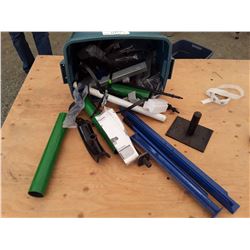 Tote of Misc Scrap Metal Tool Parts