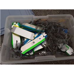 Large Box of Fishing Flashers with hooks and leaders
