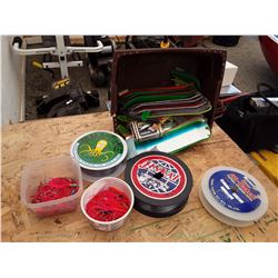 Lot of Flashers, Lures & Fishing line