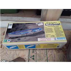 Model boat in box Partially built