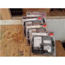 Lot of 5   25 piece Screwdriver bit set