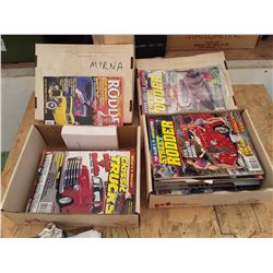 2 Boxes 90's Vintage Hot Rod Magazines