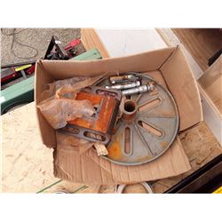 Bench vise stand with misc. parts