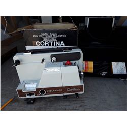 Vintage Cortina Single Touch Dual Eight Movie Projector Model 904 *Untested