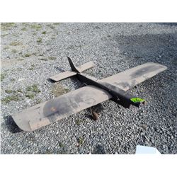 RC Wooden Plane Base Black No Motor Etc. Apx. 4' Wingspan