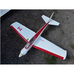 RC Plane Base, Electric Motor and Propeller, White and Red, No Remote, Apx. 4' Wingspan.