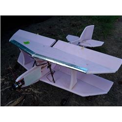 RC Dual Wing Plane, Styrofoam, Electric Motor and Propeller, No Remote. Apx. 30" Wingspan
