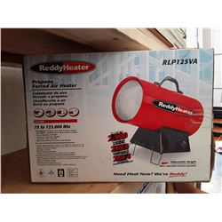 Reddy heater 125,000 Propane forced air heater new in box.