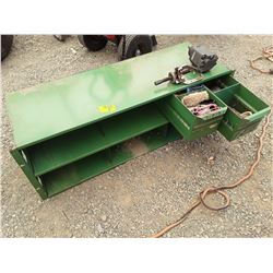 Metal Cabinet/Organizer With Some Contents 34" x 12" x 13"