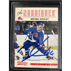 2012-13 CLASSICS MICHEL GOULET SIGNED HOCKEY CARD