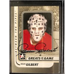 IN THE GAME BETWEEN THE PIPES GILLES GILBERT SIGNED HOCKEY CARD