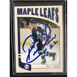 RICK VAIVE SIGNED HOCKEY CARD