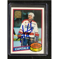 2002 TOPPS ARCHIVE MIKE GARTNER SIGNED HOCKEY CARD