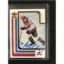 UPPER DECK RETRO TODAY'S ROOKIES MILAN HEJDUK SIGNED HOCKEY CARD