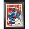 Image 1 : MICHEL GOULET SIGNED VINTAGE NORDIQUES HOCKEY CARD