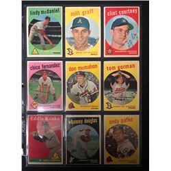 1959 TOPPS BASEBALL CARD LOT