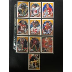 FOOTBALL HEROS JOE MONTANA CARD LOT