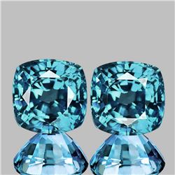 Natural Top Seaform Blue Zircon Pair Flawless-VVS1}