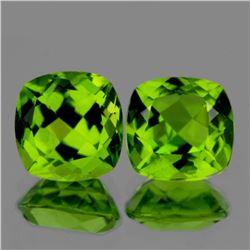 Natural AAA Green Peridot Pair 8.00 MM