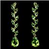 Image 1 : Natural 12x8 mm Top Rich Green Peridot Earrings