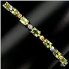 Image 1 : Natural Top Rich Green Peridot 6x4 MM Bracelet