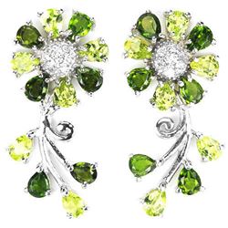 NATURAL GREEN CHROME DIOPSIDE PERIDOT Earrings