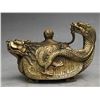 Image 1 : Antique Fengshui Brass  Dragon Turtle Tortoise Wine Pot