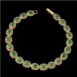 Natural Top Rich Green  Emerald Bracelet