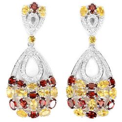 NATURAL AAA CITRINE & Garnet Earrings