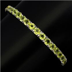 Natural  Round 5mm Top Rich Green Peridot Bangle