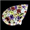 Image 1 : Natural Multi Gemstone 35 Cts Ring