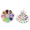 Image 3 : SAPPHIRE EMERALD GARNET AMETHYST TOURMALINE Earrings