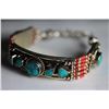 Image 1 : Tibet Hand Made Turquoise & Coral Bracelet