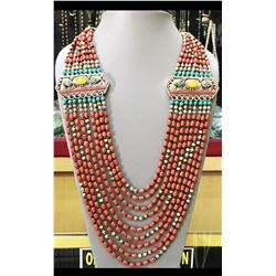 Tibet Natural Stone Tribal Queen Royal Necklace