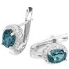 Image 2 : Natural AAA LONDON BLUE TOPAZ OVAL Earrings
