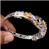 Image 3 : Natural Fancy Color Sapphire & Ruby 102 Ct  Bangle