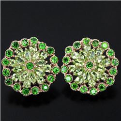 NATURAL GREEN CHROME & GREEN PERIDOT Earrings