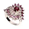 Image 2 : Natural Top Pink Raspberry Rhodolite Garnet Ring
