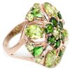 Image 2 : Natural NATURAL GREEN CHROME DIOPSIDE & PERIDOT Ring