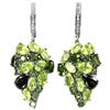 Image 1 : NATURAL PERIDOT TOURMALINE CHROME DIOPSIDE Earrings