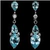 GENUINE AAA SKY BLUE TOPAZ Earrings