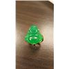 Image 1 : Hand Carved 12 Ct Jade Buddha Ring Mounted In 14 kt.