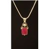 Image 2 : OUTSTANDING 9 CT RUBY PENDANT.