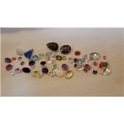 OVER 225 CTTW MIXED COLORED GEMSTONES.