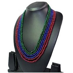 Natural Ruby ,Blue Sapphire Emerald Necklace