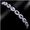 Image 1 : Natural Gorgeous Blue Violet Tanzanite Bracelet