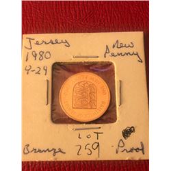 1980 JERSEY PROOF New Penny