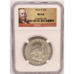 1963 D FRANKLIN HALF NGC